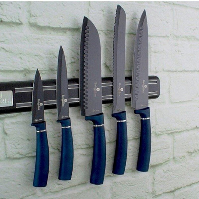 Набір ножів із магнітною підставкою Berlinger Haus Metallic Line Aquamarine Edition (BH-2537)