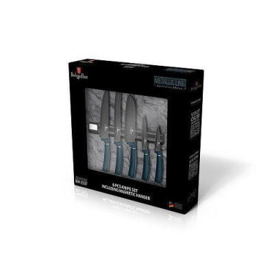 Набір ножів із магнітною підставкою Berlinger Haus Metallic Line Aquamarine Edition (BH-2537)