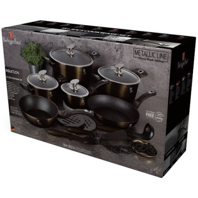Набір посуду Berlinger Haus Shiny Black 18 предметів (BH-6614)