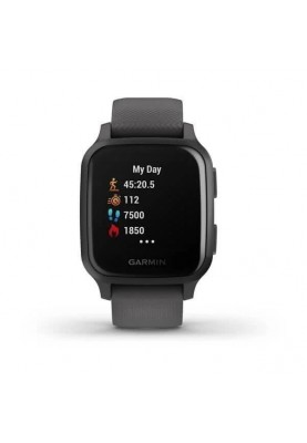 Смарт-годинник Garmin Venu Sq Slate with Gray Band (010-02427-10/00)