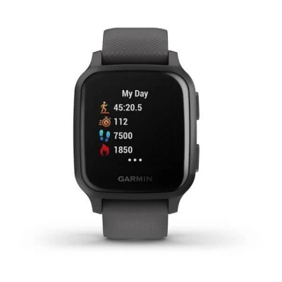 Смарт-годинник Garmin Venu Sq Slate with Gray Band (010-02427-10/00)