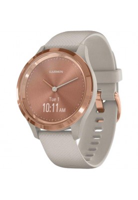 Смарт-годинник Garmin Vivomove 3s Rose Gold Stainless Steel Bezel w. Light Sand and Silicone B. (010-02238-02)