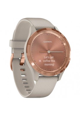 Смарт-годинник Garmin Vivomove 3s Rose Gold Stainless Steel Bezel w. Light Sand and Silicone B. (010-02238-02)