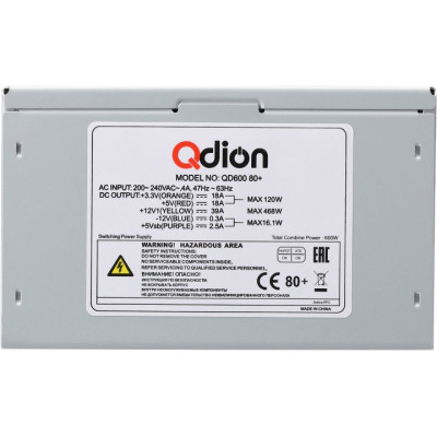 Блок живлення Qdion QD600 80+