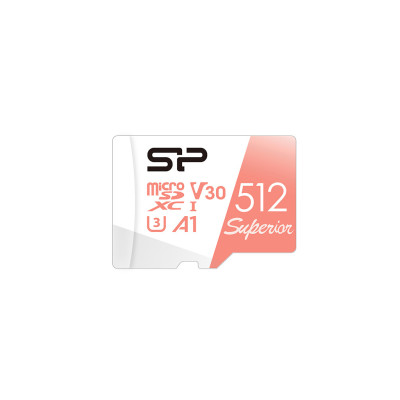 Карта пам'яті Silicon Power 512 GB microSDXC UHS-I (U3) V30 A1 V30 Superior + SD adapter SP512GBSTXDV3V20SP