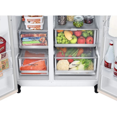 Холодильник із морозильною камерою LG GC-B257SEZV