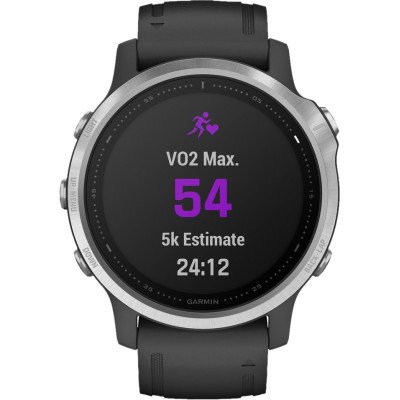 Смарт-годинник Garmin Fenix 6S Solar Silver with black band (010-02409-00)