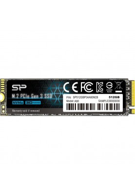 SSD накопичувач Silicon Power P34A60 512 GB (SP512GBP34A60M28)