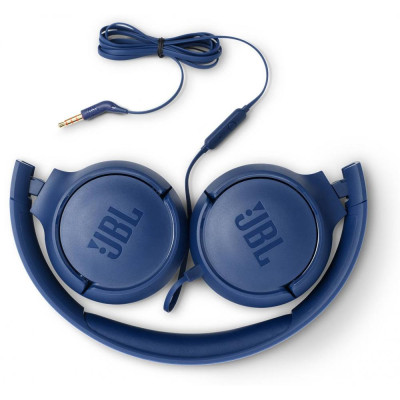 Навушники з мікрофоном JBL T500 Blue (JBLT500BLU)