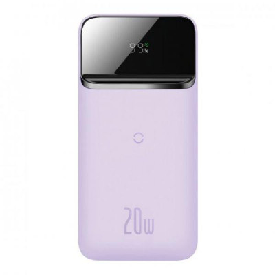 Зовнішній акумулятор (Power Bank) Baseus Magnetic 20W 10000mAh Qi 10W Purle (PPCX010005)