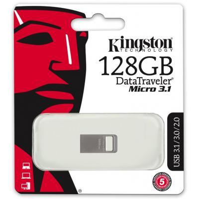 Флешка Kingston 128 GB DataTraveler Micro 3.1 Metal (DTMC3/128GB)