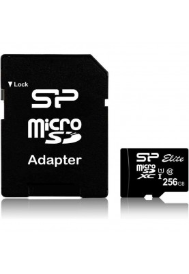 Карта пам'яті Silicon Power 256 GB microSDXC UHS-I Elite + SD adapter SP256GBSTXBU1V10SP