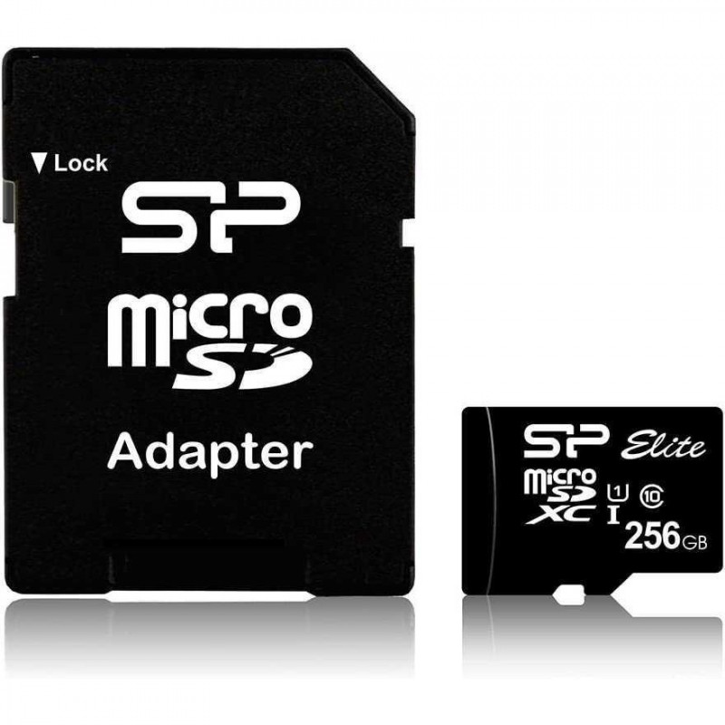 Карта пам'яті Silicon Power 256 GB microSDXC UHS-I Elite + SD adapter SP256GBSTXBU1V10SP