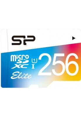 Карта пам'яті Silicon Power 256 GB microSDXC UHS-I Elite COLOR + SD adapter SP256GBSTXBU1V21SP