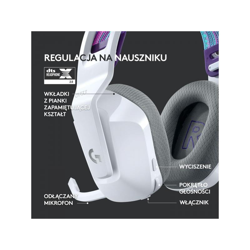 Комп'ютерна гарнітура Logitech G733 LIGHTSPEED Wireless RGB WHITE (981-000883)