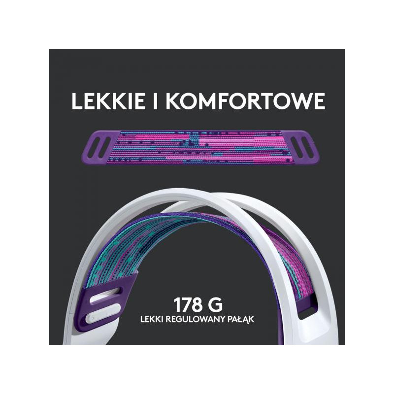 Комп'ютерна гарнітура Logitech G733 LIGHTSPEED Wireless RGB WHITE (981-000883)