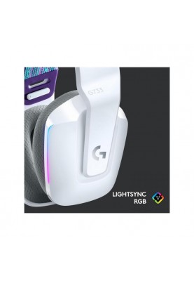 Комп'ютерна гарнітура Logitech G733 LIGHTSPEED Wireless RGB WHITE (981-000883)