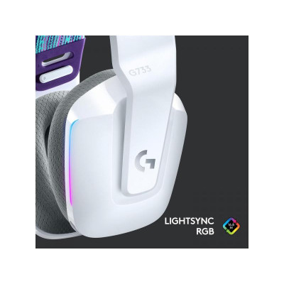 Комп'ютерна гарнітура Logitech G733 LIGHTSPEED Wireless RGB WHITE (981-000883) Комп'ютерна гарнітура Logitech G733 LIGHTSPEED Wireless RGB WHITE (981-000883)