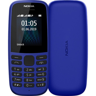 Мобільний телефон Nokia 105 Single Sim 2019 Blue (16KIGL01A13)
