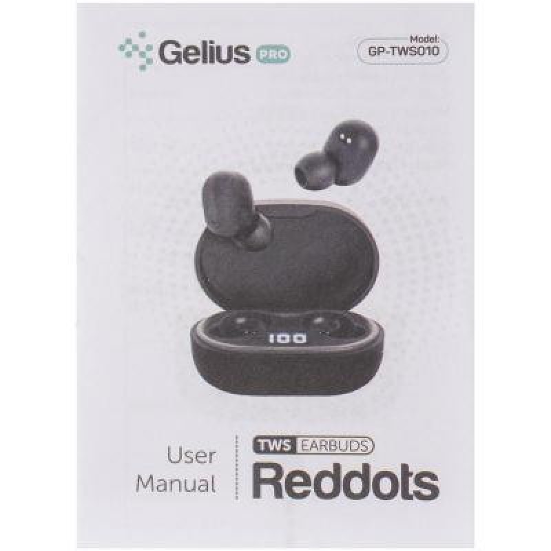 Навушники Gelius Pro Reddots TWS Earbuds GP-TWS010 Black