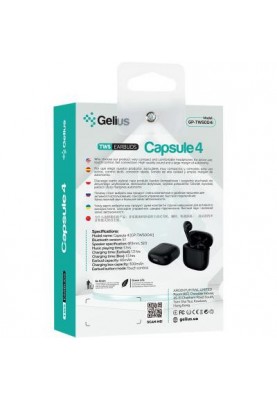 Навушники TWS Gelius Pro Capsule 4 GP-TWS-004i Black (89891)