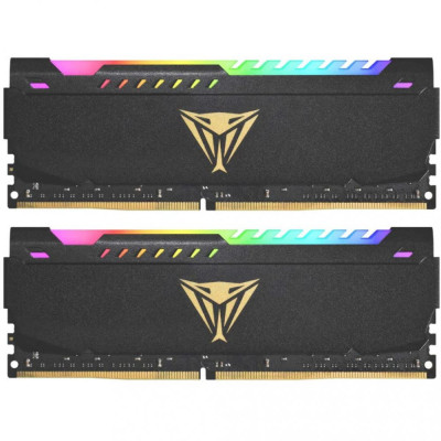 Пам'ять для настільних комп'ютерів PATRIOT 16 GB (2x8GB) DDR4 3200 MHz Viper Steel RGB (PVSR416G320C8K)