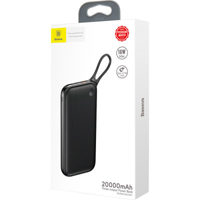 Зовнішній акумулятор (Power Bank) Baseus Power Bank 20000 mAh Black (PPKC-A01) Зовнішній акумулятор (Power Bank) Baseus Power Bank 20000 mAh Black (PPKC-A01)