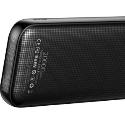 Зовнішній акумулятор (Power Bank) Baseus Power Bank 20000 mAh Black (PPKC-A01) Зовнішній акумулятор (Power Bank) Baseus Power Bank 20000 mAh Black (PPKC-A01)