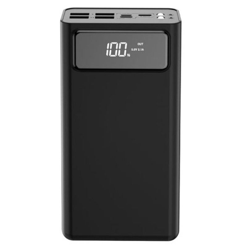 Зовнішній акумулятор (Power Bank) XO PR123 30000 mAh Black