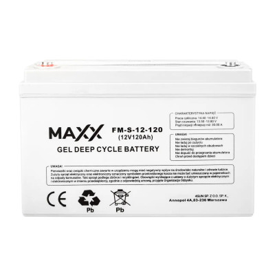 Акумуляторна гелева батарея Maxx FM-S-12-120 GEL DEEP CYCLE BATTERY 12V 120Ah 31кг.