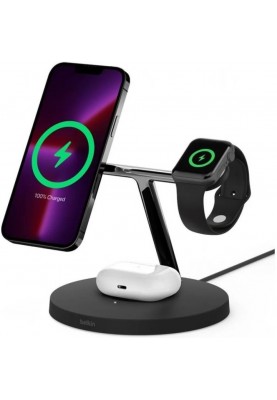 Бездротовий зарядний пристрій Belkin MagSafe 3in1 Wireless Charger, black