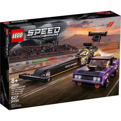 Блоковий конструктор LEGO Speed Champions Mopar Dodge/SRT Top Fuel Dragster та 1970 Dodge Challenger (76904)