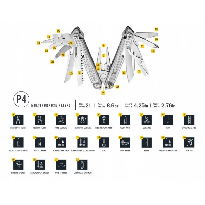 Мультитул Leatherman Free P4 (832642) 832640