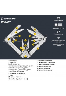 Мультитул Leatherman Rebar Standard (831557)