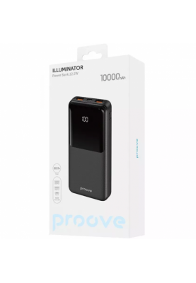 Зовнішній акумулятор Proove Illuminator PowerBank 22.5W 10000mAh Black