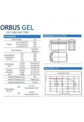 Акумулятор для ДБЖ OR-TEC 12V 100 AH GEL