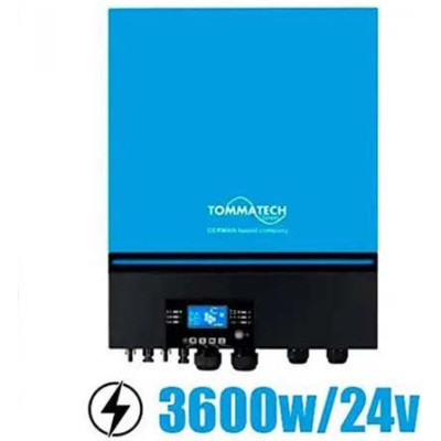 Гібридний сонячний інвертор (hybrid) Tommatech 3.6kW HV 24V 80А MPPT 120-450В (TT-3.6K HV 24V MPPT)