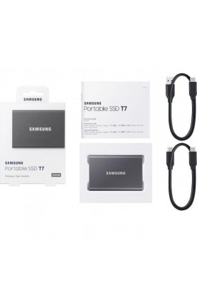 SSD накопичувач Samsung T7 500 GB Titan Gray (MU-PC500T/WW)