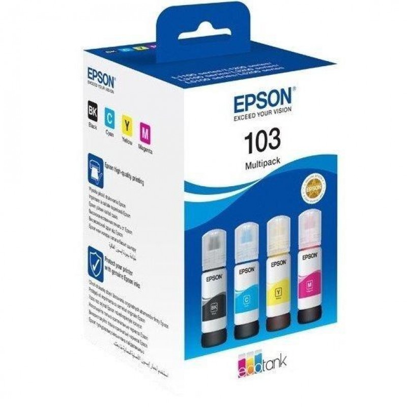 Водорозчинне чорнило Epson 103 EcoTank 4-colour Multipack (C13T00S64A)