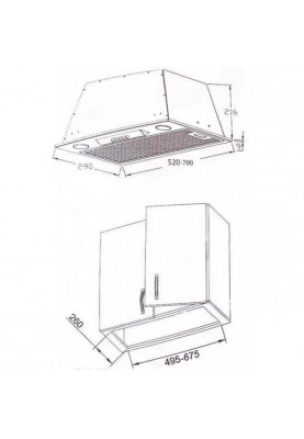 Вбудована витяжка Borgio BBI (TR) 5840 white glass MU