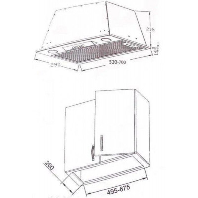 Вбудована витяжка Borgio BBI (TR) 5840 white glass MU