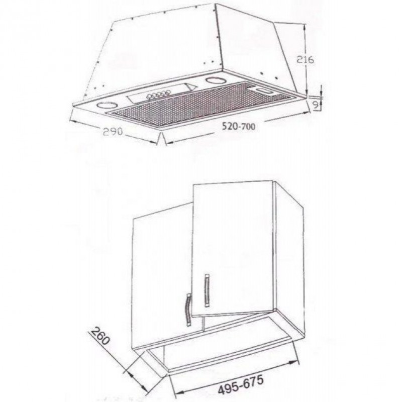 Вбудована витяжка Borgio BBI (TR) 5840 white glass MU