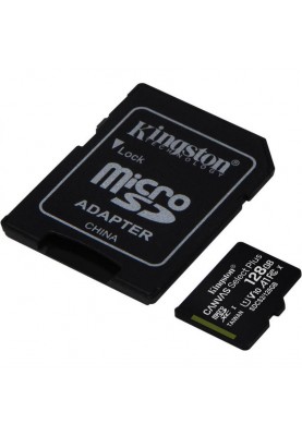 Карта пам'яті Kingston 128 GB microSDXC Class 10 UHS-I Canvas Select Plus + SD Adapter SDCS2/128GB