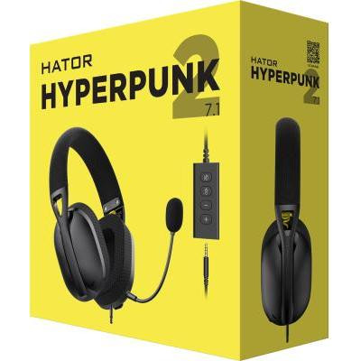 Навушники з мікрофоном HATOR Hyperpunk 2 USB 7.1 Black (HTA-845)