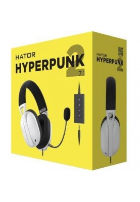 Навушники з мікрофоном HATOR Hyperpunk 2 USB 7.1 Black/White (HTA-846)