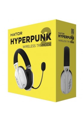 Навушники з мікрофоном HATOR Hyperpunk 2 Wireless Tri-mode Black/White (HTA-856)