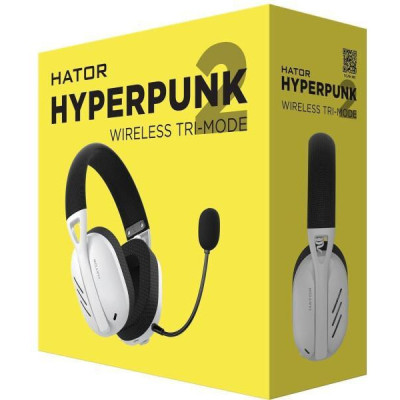 Навушники з мікрофоном HATOR Hyperpunk 2 Wireless Tri-mode Black/White (HTA-856)