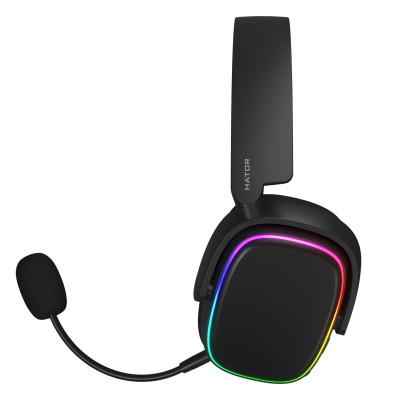 Навушники з мікрофоном HATOR Phoenix Wireless RGB Tri-mode Black (HTA-870)