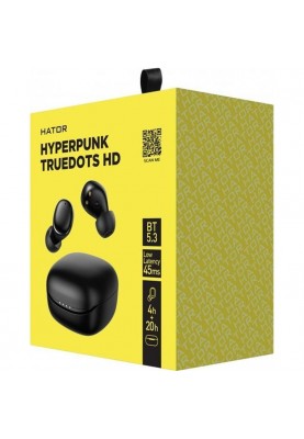 Навушники TWS HATOR Hyperpunk Truedots HD Black (HTA-411)