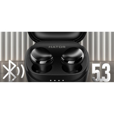 Навушники TWS HATOR Hyperpunk Truedots HD Black (HTA-411)